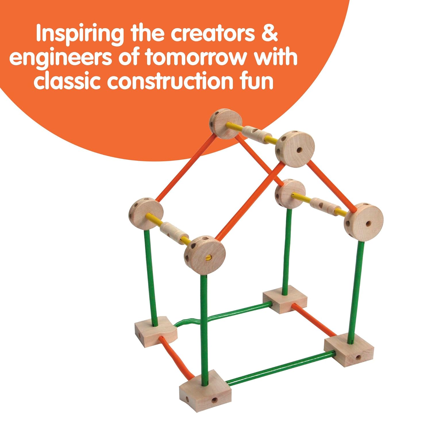 Schylling MKT Super Makit Classic Wood Construction Toy. 3+ years. 70-Pieces (1 EA) - Image 3