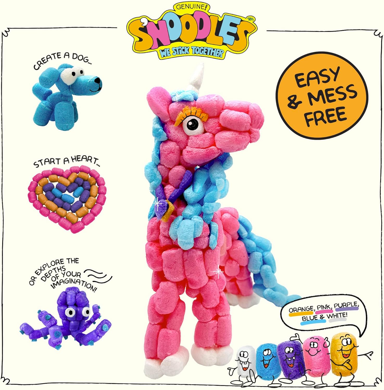 Schylling S-Noodles - Creative Building Craft Kit - Just Add Water - Ages 4 and Up - One Kit - Image 4